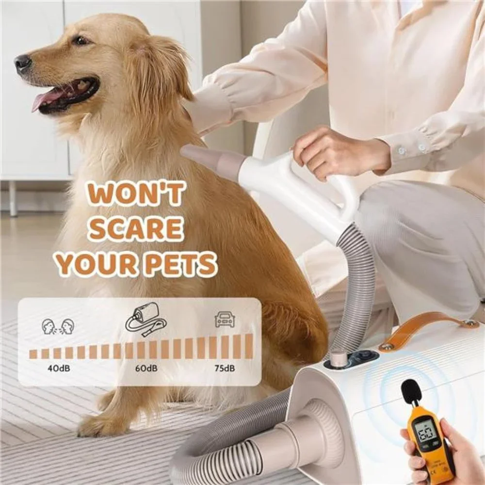 Pet Hair Dryer,,High Velocity Home Pet Dryer with Smart Temperature Adjustment
